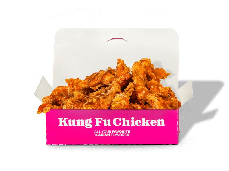 Kung Fu Chicken's Honey Garlic Finger Box: savory Asian chicken fingers glazed in sweet honey garlic sauce. A Miami favorite!