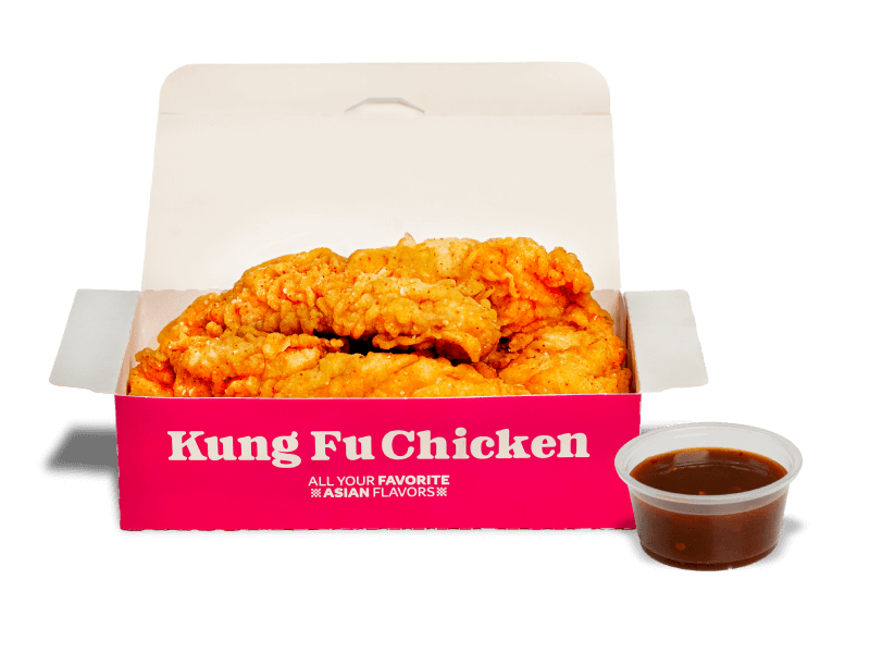 Zesty Kung Fu Chicken Sweet Sriracha Fingers, a flavorful Asian fried chicken option for delivery in Miami.