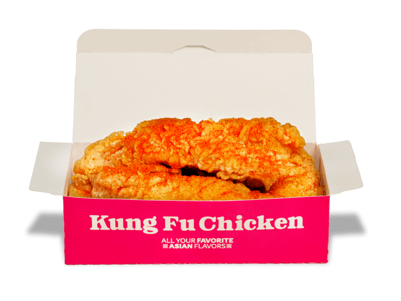 Spicy Kung Fu Chicken Szechuan Fingers, bringing the heat with authentic Asian flavors to Miami's fried chicken scene.