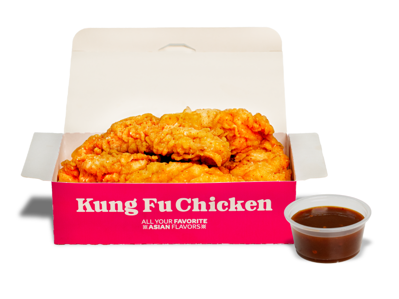 Authentic Kung Fu Chicken General Tso's Fingers, South Florida's best Asian fried chicken with a bold, sweet, and tangy sauce.